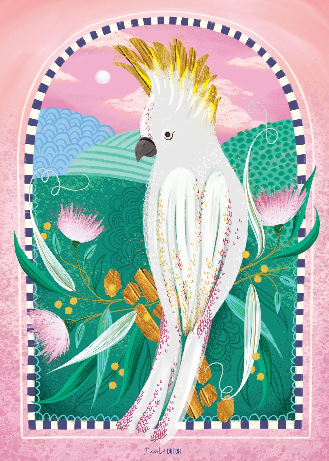 DIESEL & DUTCH - COCKATOO'S DUSK CHORUS 1000PC WALL PUZZLE