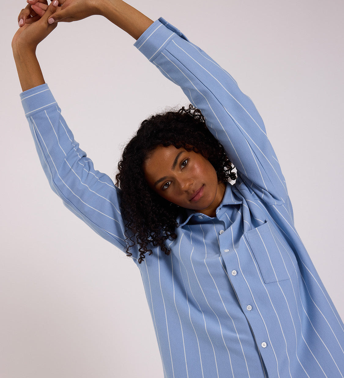 Hommey Long Sleeve Sleep Shirt in Capri