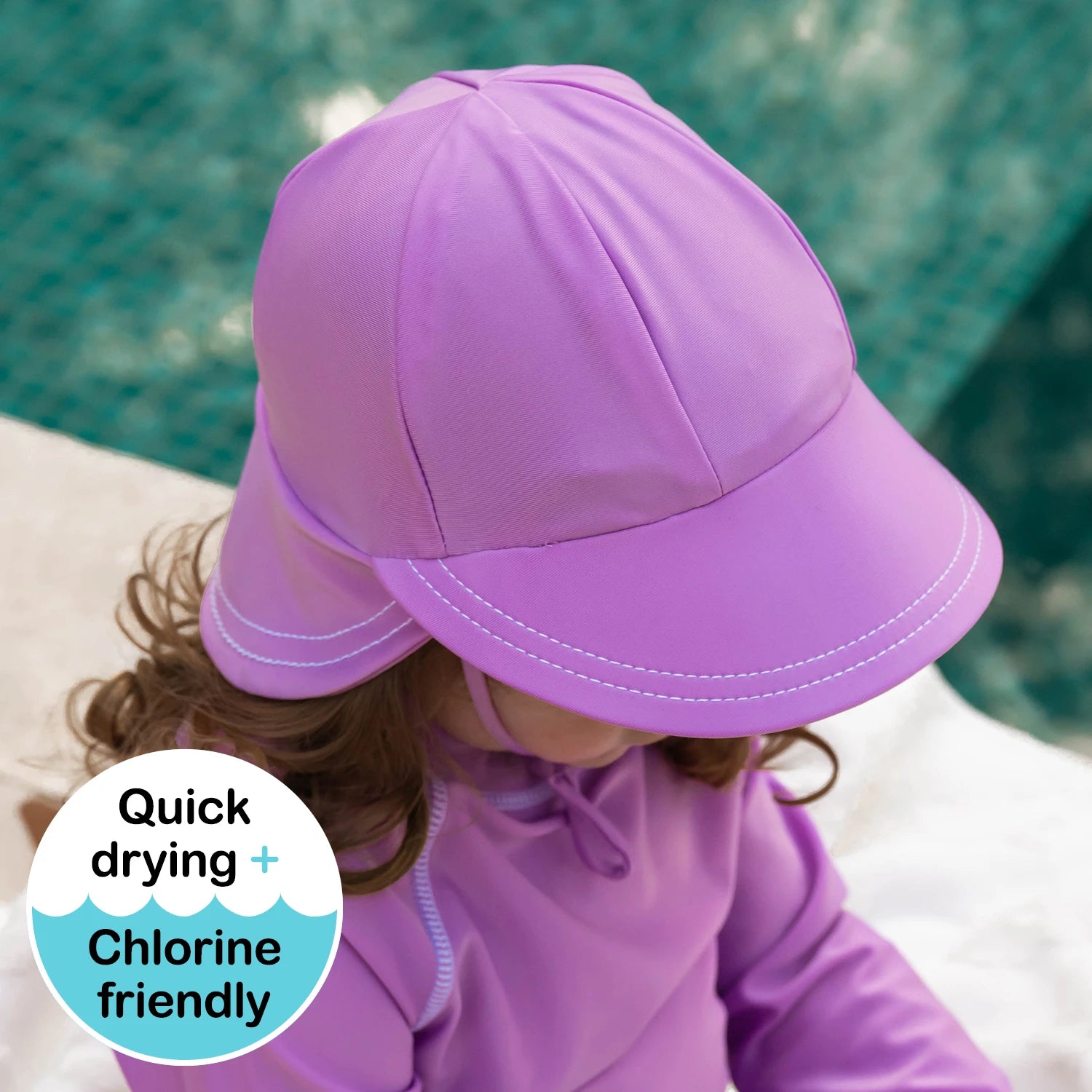 Bedhead Hats - Swim Legionnaire Flap Beach Hat | Bubblegum