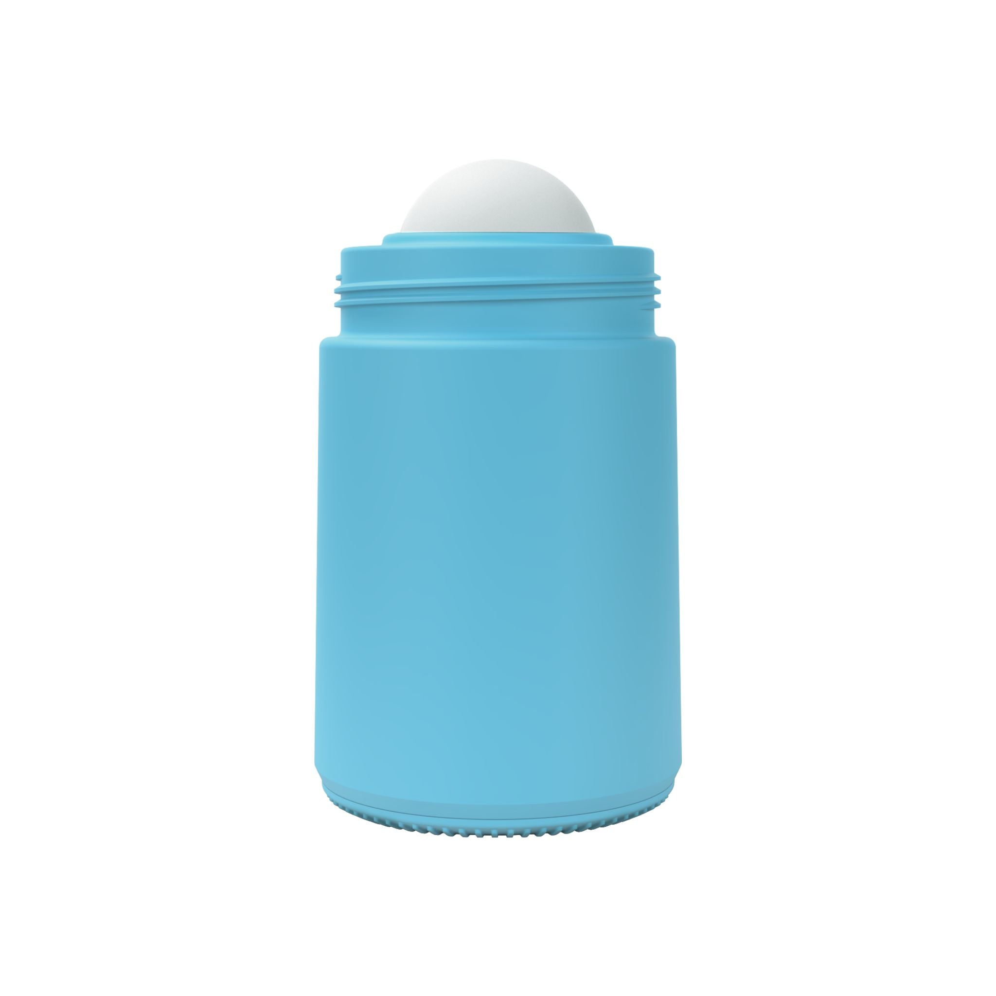 SOLMATES - REFILLABLE ROLL-ON APPLICATOR | SKY BLUE (100ML) with lid off
