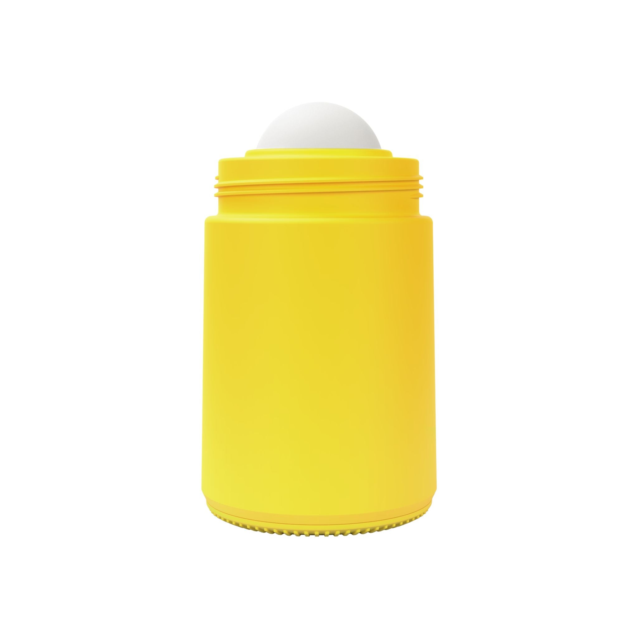 SOLMATES - REFILLABLE ROLL-ON APPLICATOR | SUNSHINE YELLOW (100ML) with lid off