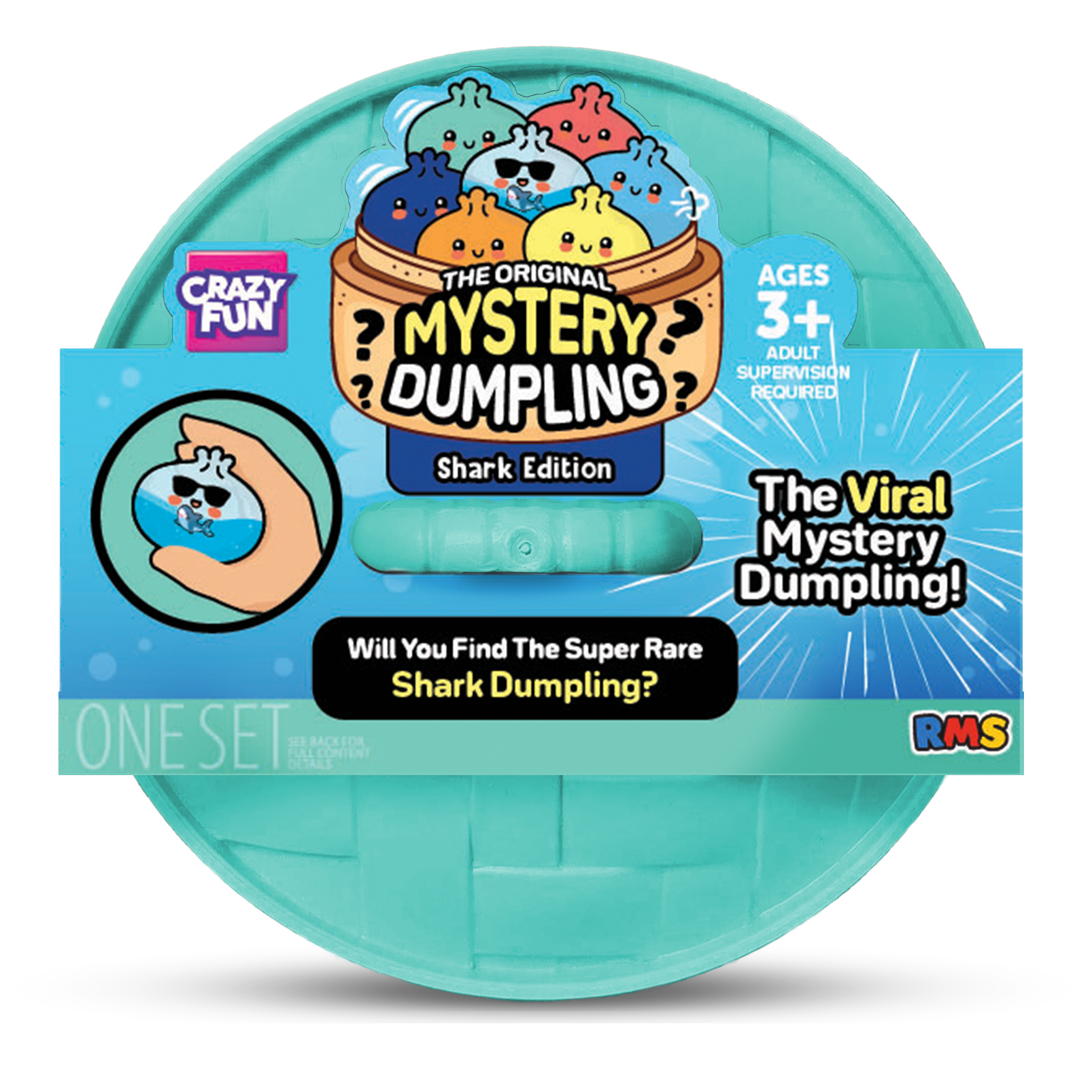RMS Crazy Fun Mystery Squishy Dumpling Surfing Shark Edition