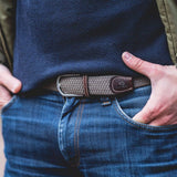 BILLYBELT Elastic Braided Belt Taupe Beige