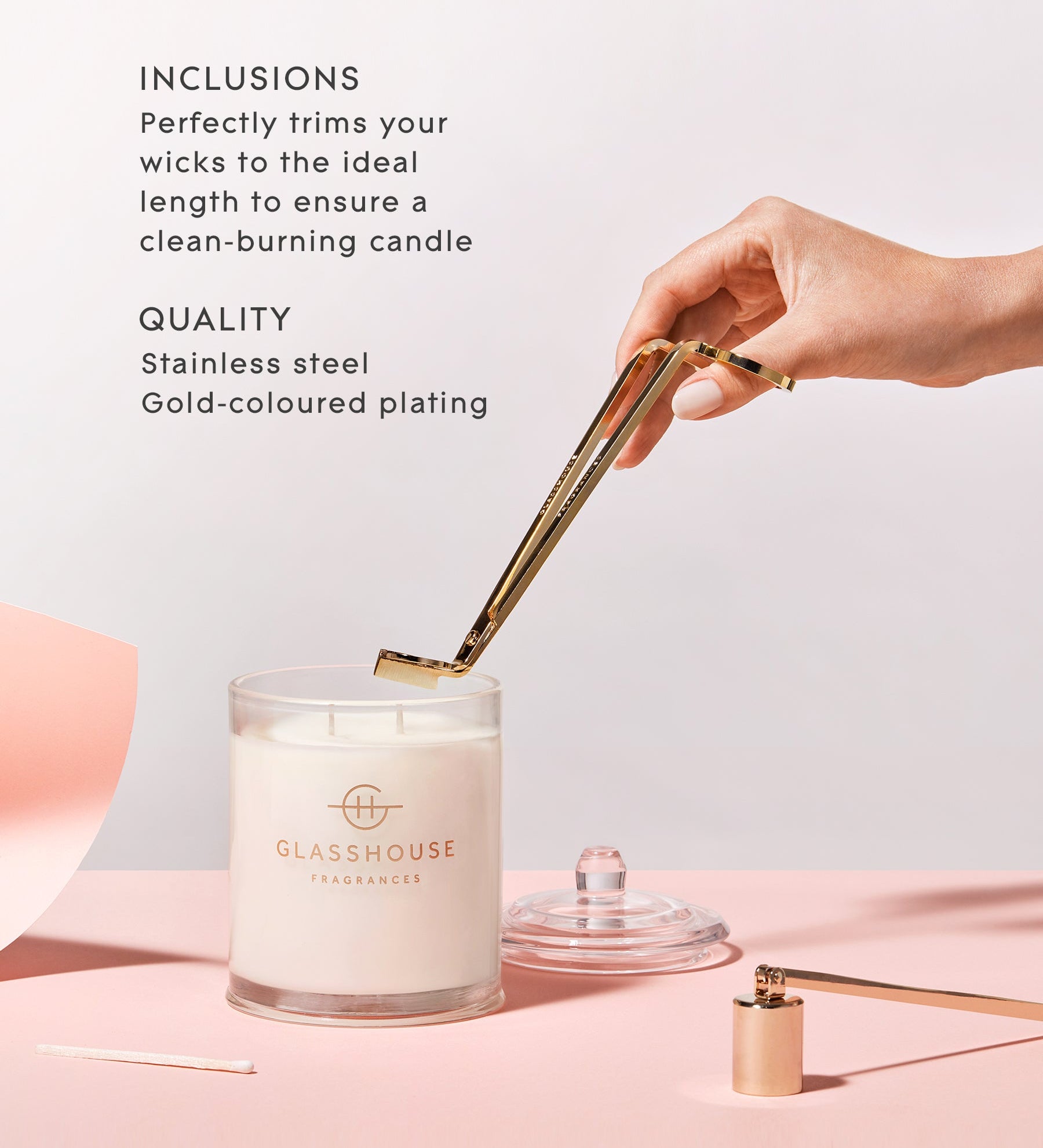 Glasshouse Fragrances Wick Trimmer Gold