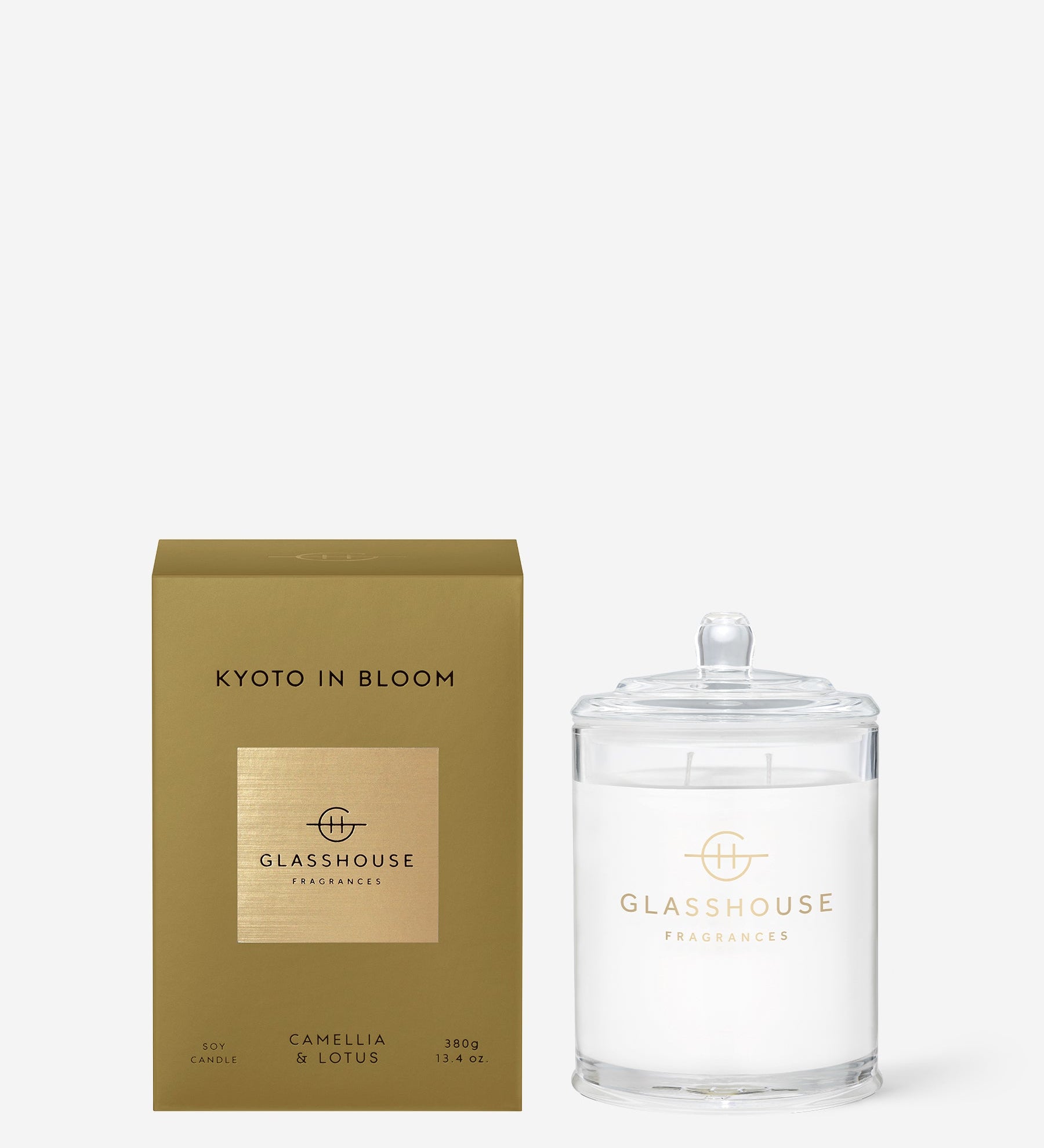 Glasshouse Fragrances 380g Scented Candle Kyoto in Bloom