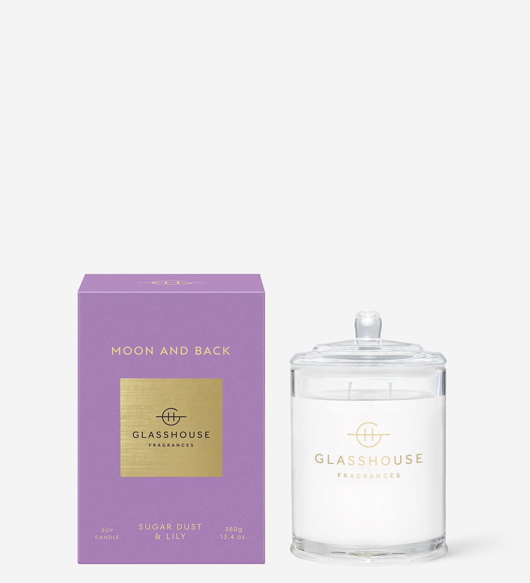 Glasshouse Fragrances 380g Scented Candle Moon and Back