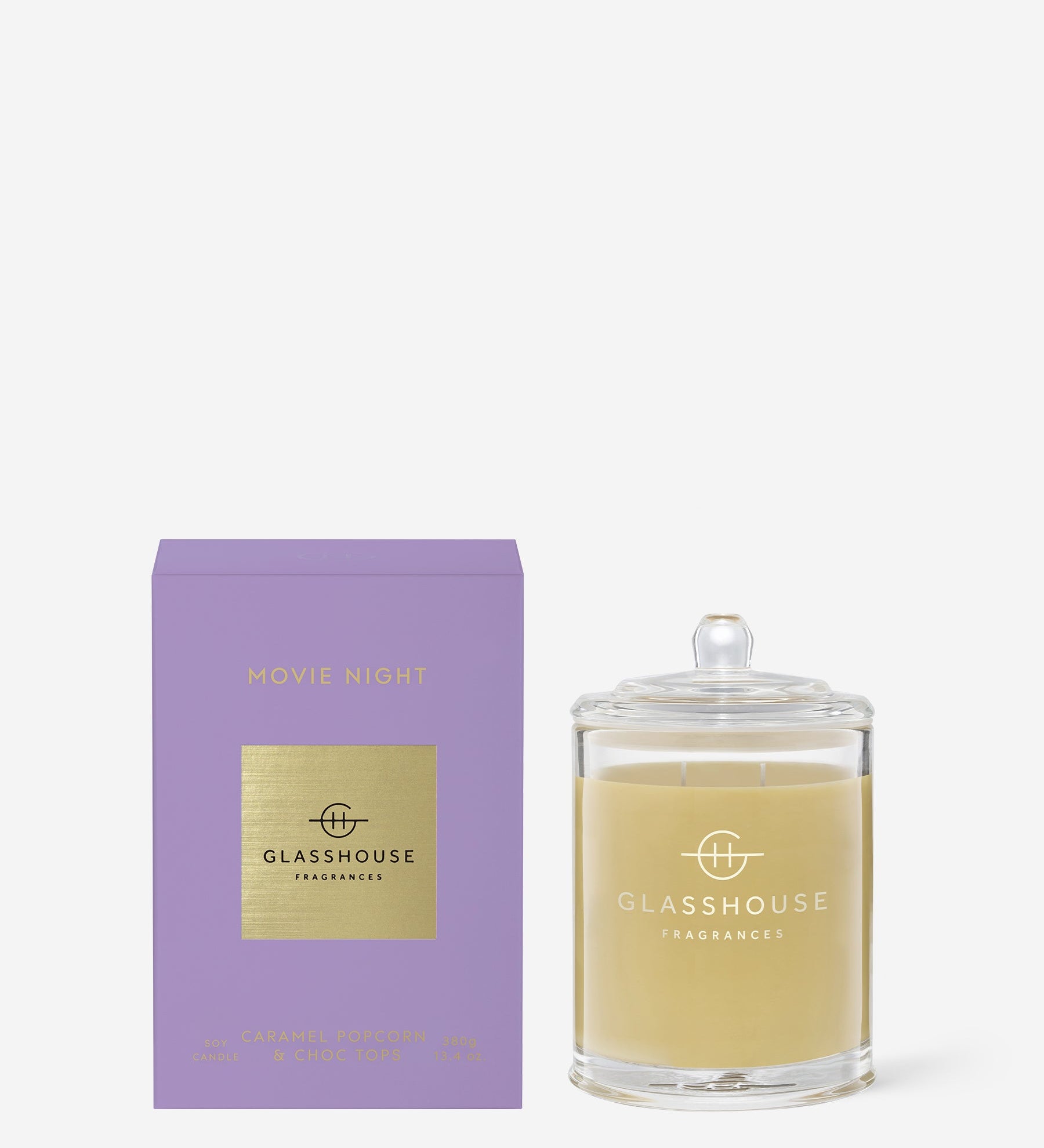 Glasshouse Fragrances 380g Scented Candle Movie Night