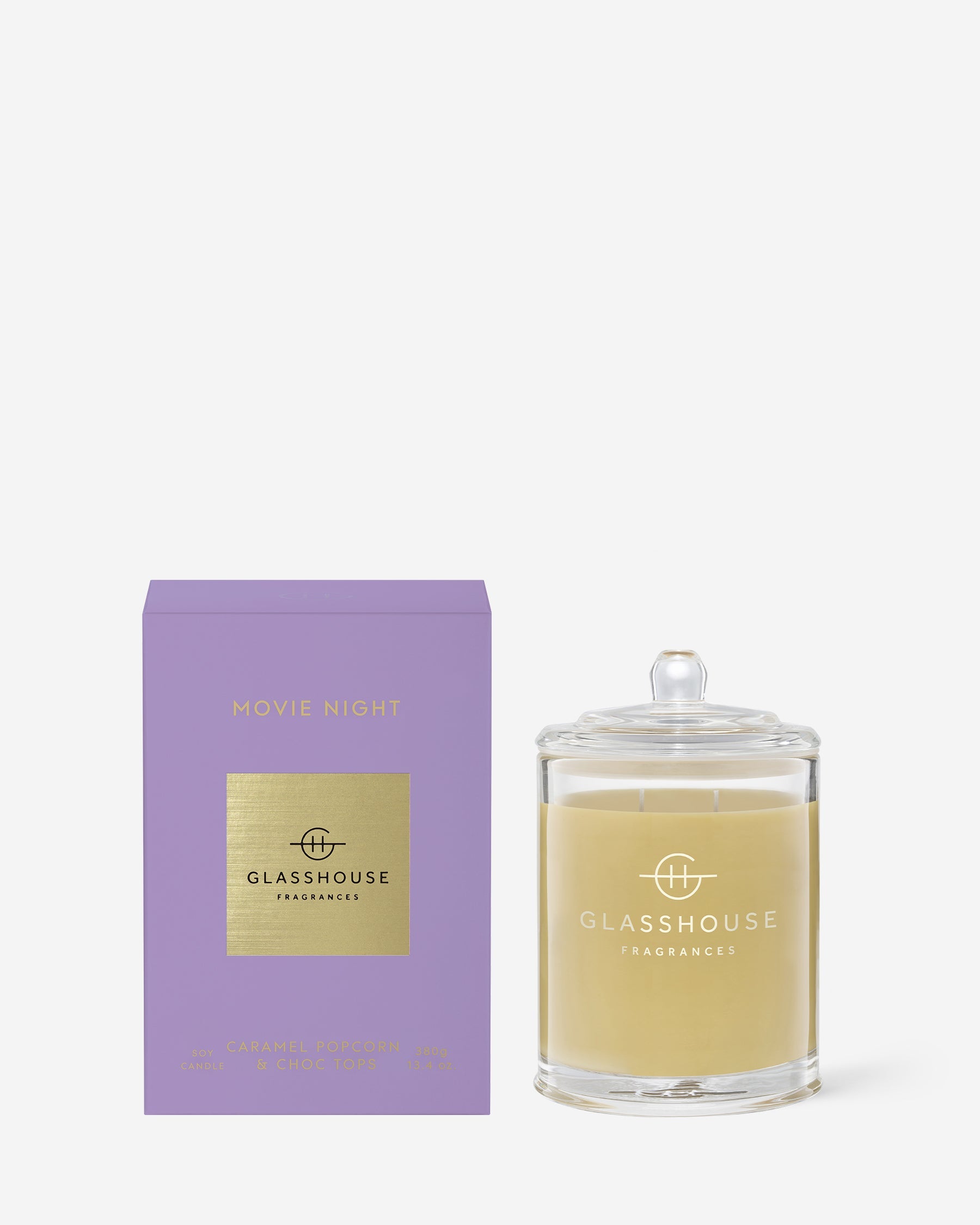 Glasshouse Fragrances 380g Scented Candle Movie Night