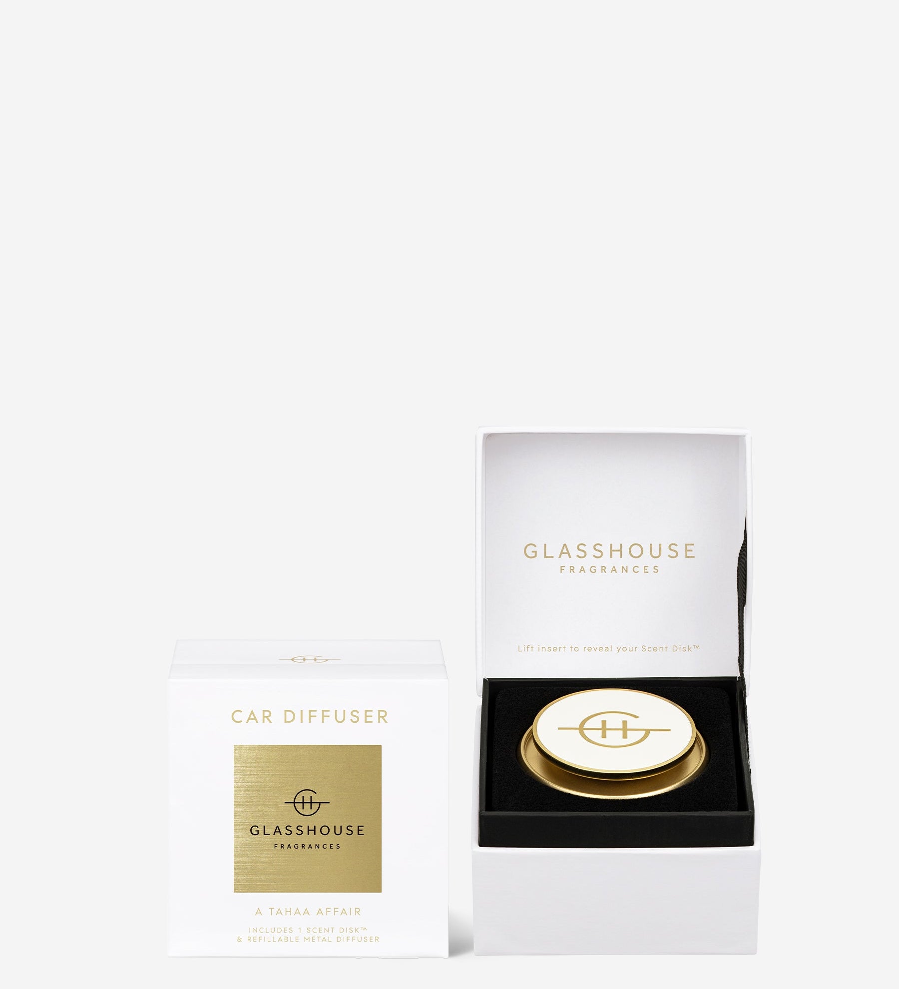 Glasshouse Fragrances Car Diffuser Gold A Tahaa Affair
