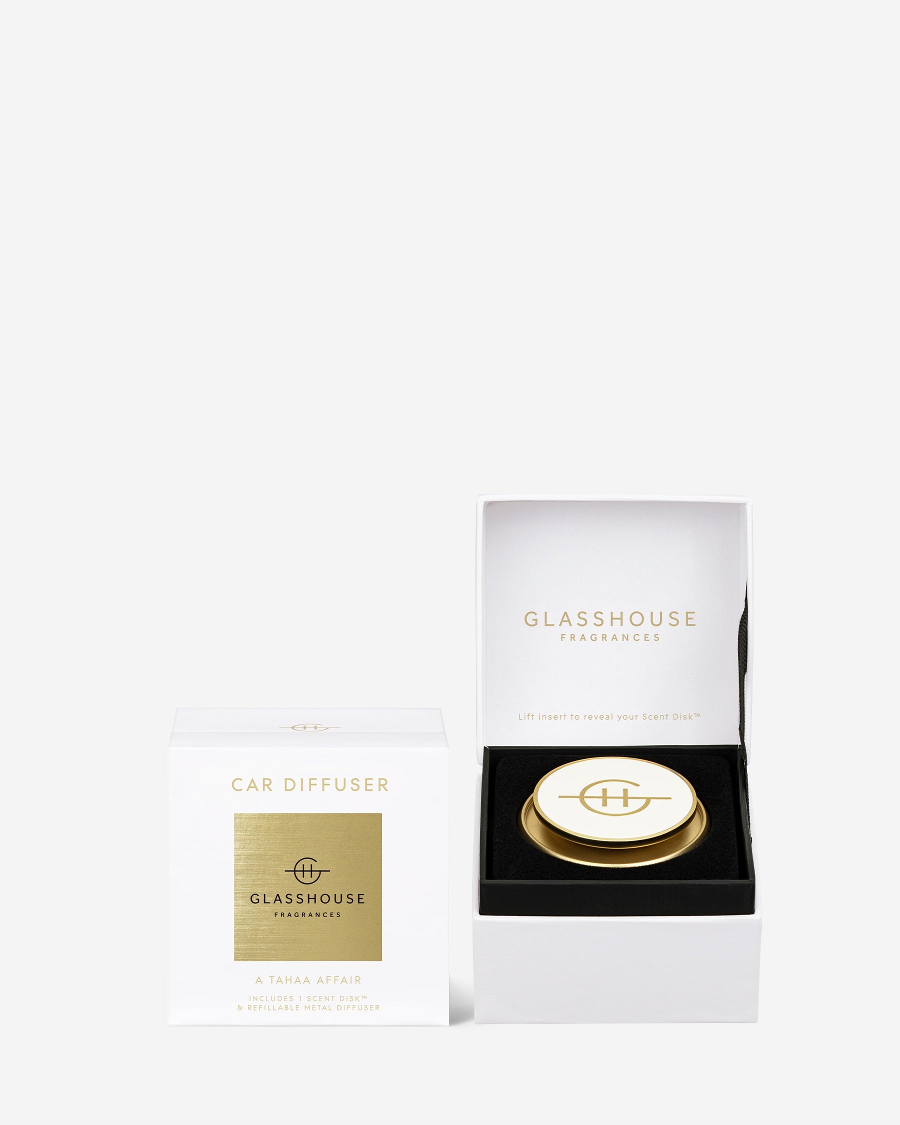 Glasshouse Fragrances Car Diffuser Gold A Tahaa Affair