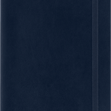MOLESKINE - CLASSIC SOFT COVER NOTEBOOK | PLAIN | LARGE | SAPPHIRE BLUE