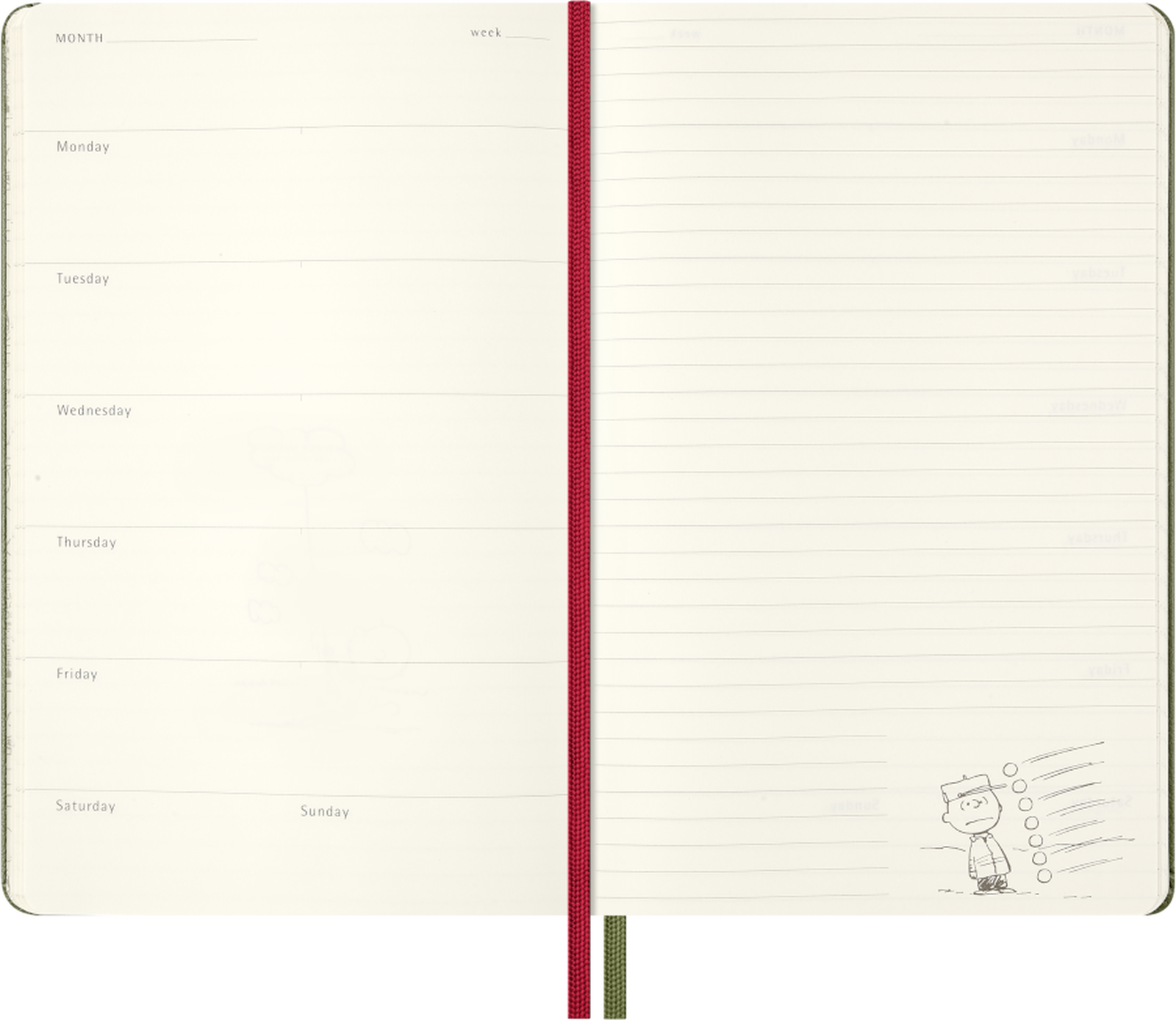MOLESKINE - PEANUTS COLLECTION | UNDATED PLANNER | HARD COVER | SCHROEDER
