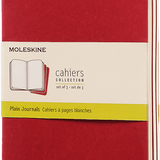 MOLESKINE - CAHIER NOTEBOOK | SET OF 3 | PLAIN | LARGE | CRANBERRY RED