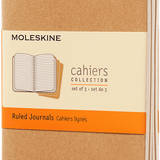 MOLESKINE - CAHIER NOTEBOOK | SET OF 3 | RULED | POCKET | KRAFT