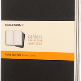 MOLESKINE - CAHIER NOTEBOOK | SET OF 3 | RULED | LARGE | BLACK