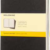 MOLESKINE - CAHIER NOTEBOOK | SET OF 3 | GRID | LARGE | BLACK