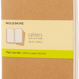 MOLESKINE - CAHIER NOTEBOOK | SET OF 3 | PLAIN | LARGE | KRAFT