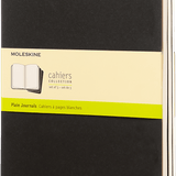 MOLESKINE - CAHIER NOTEBOOK | SET OF 3 | PLAIN | EXTRA LARGE | BLACK