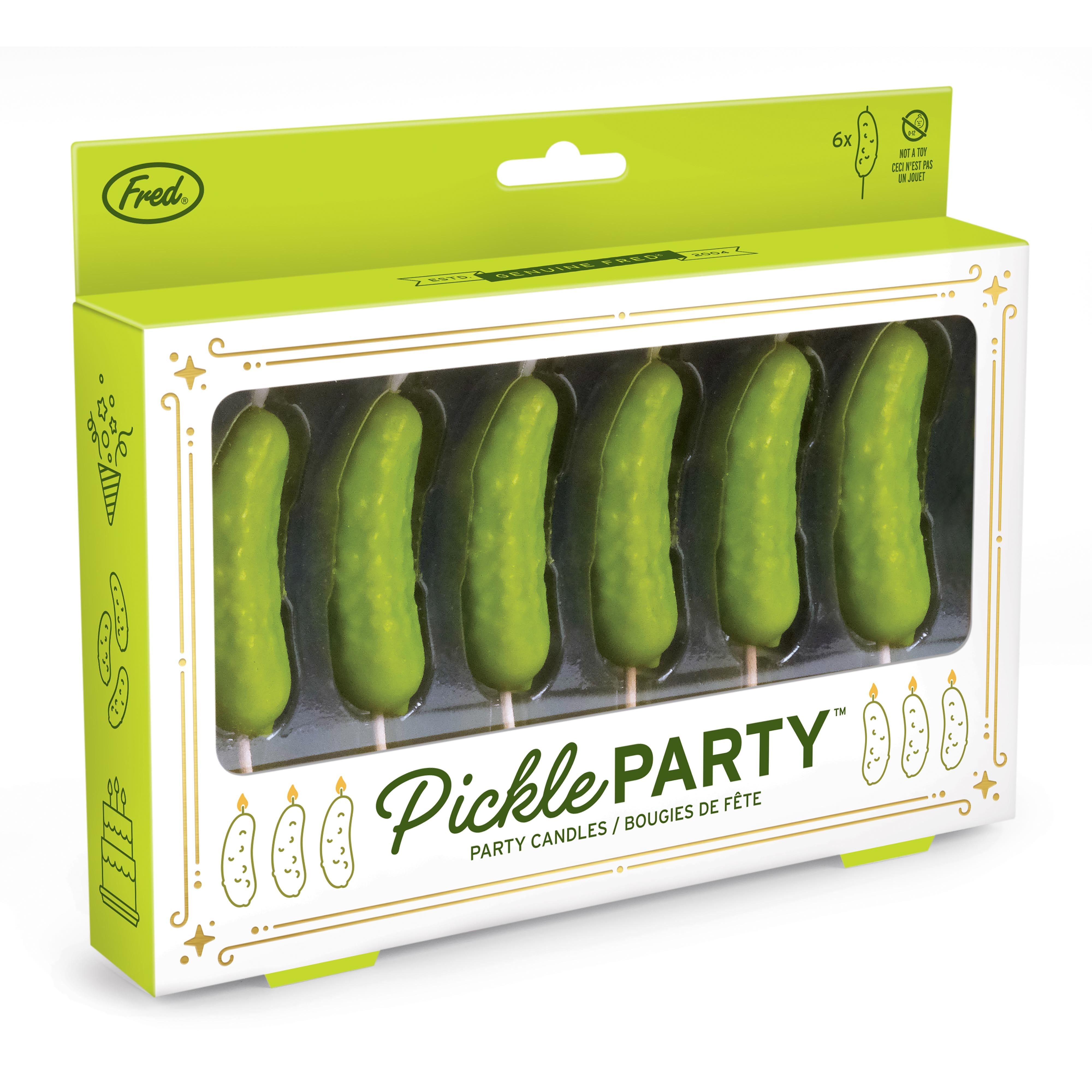 FRED - PICKLE PARTY BIRTHDAY CANDLES | SET OF 6