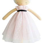 Alimrose Scarlett pom pom doll 48cm in pink tulle dress