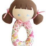 Alimrose Audrey grab rattle ring handle detail
