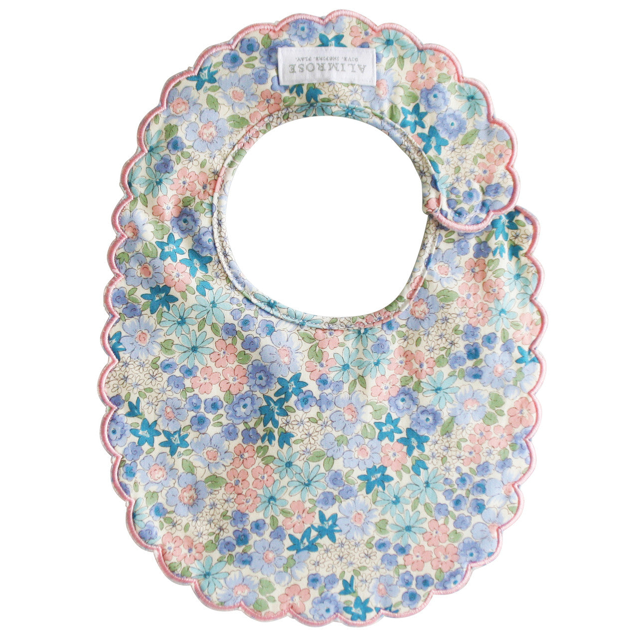 Alimrose Liberty Blue scallop bib back