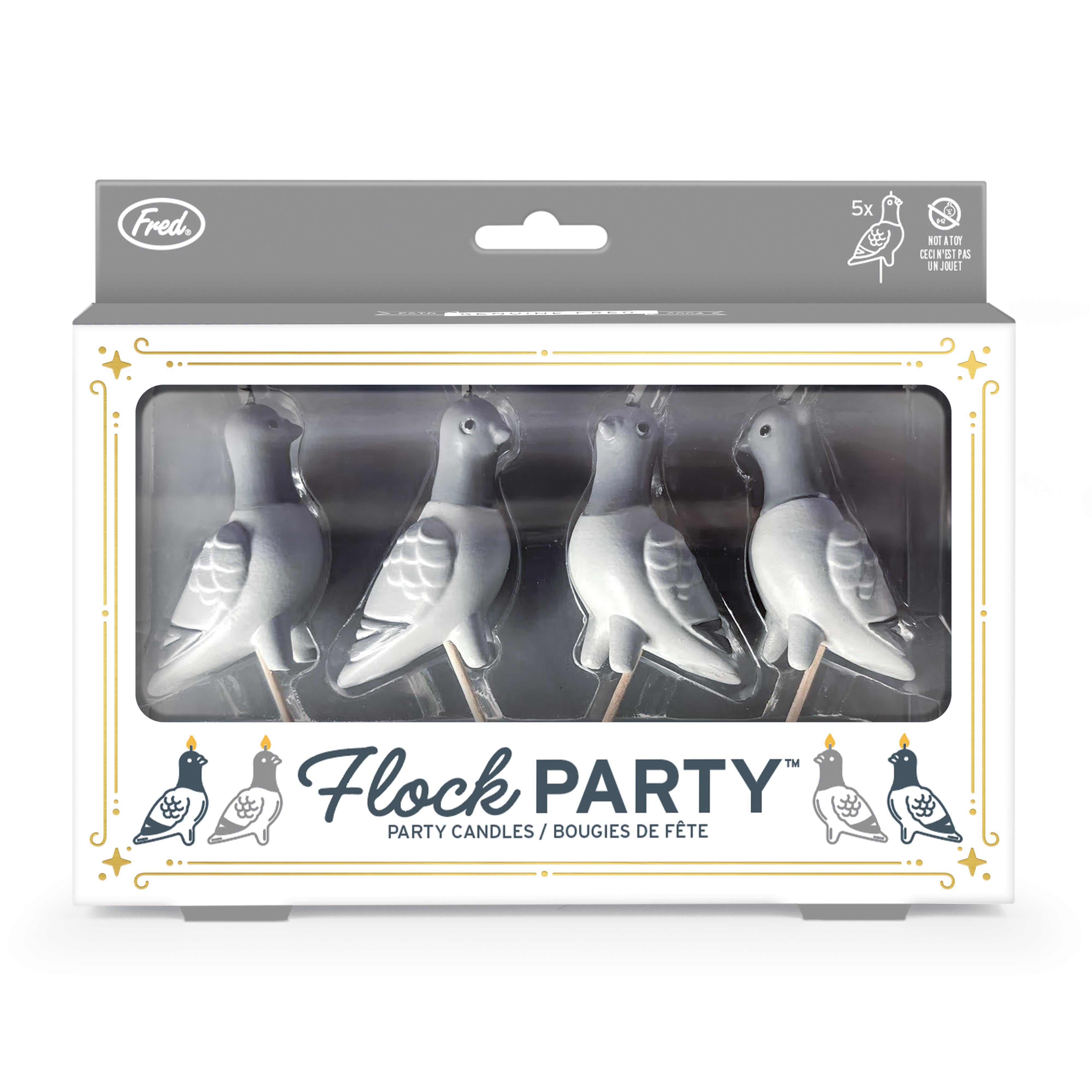 FRED - FLOCK PARTY PIGEON CANDLES | SET OF 4