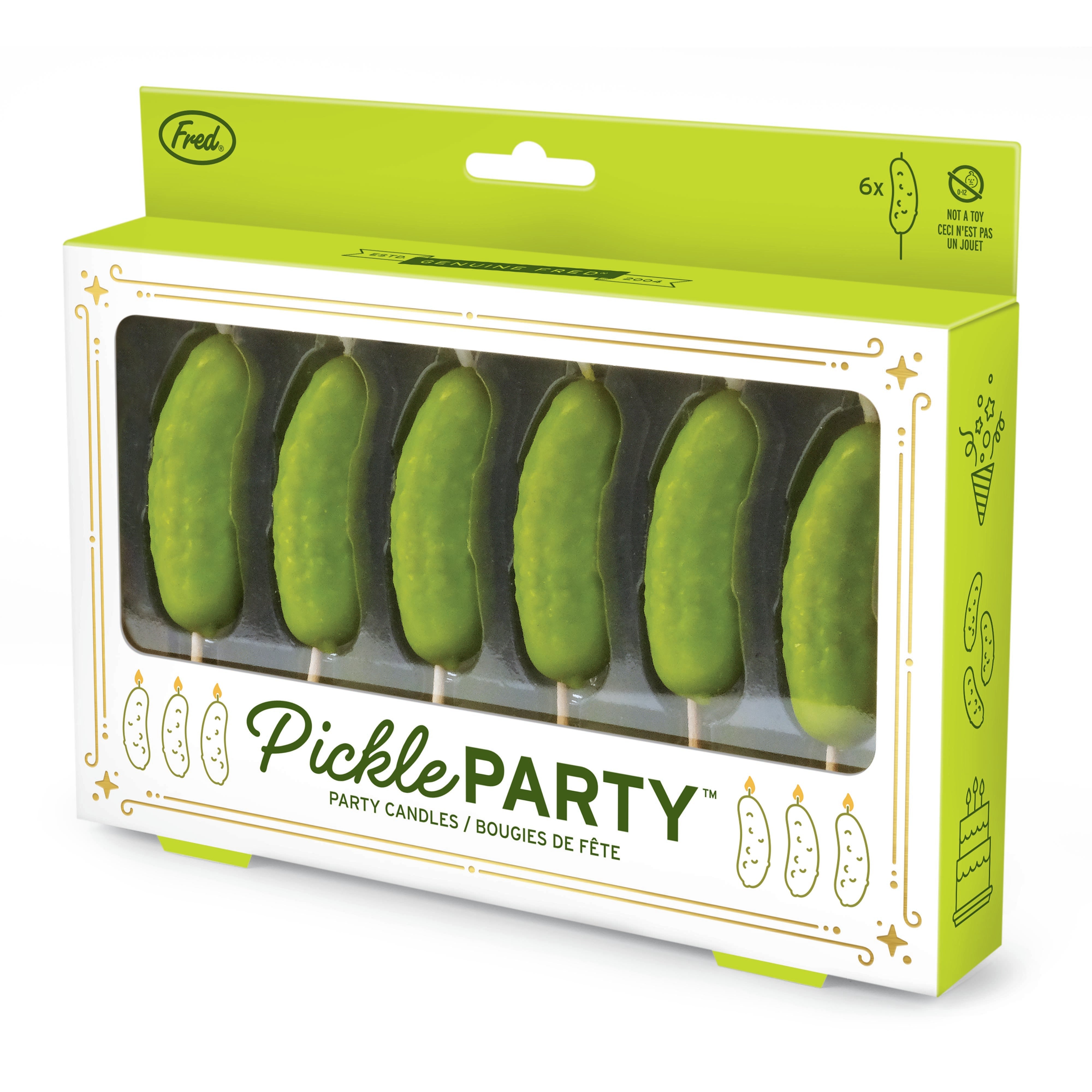 FRED - PICKLE PARTY BIRTHDAY CANDLES | SET OF 6