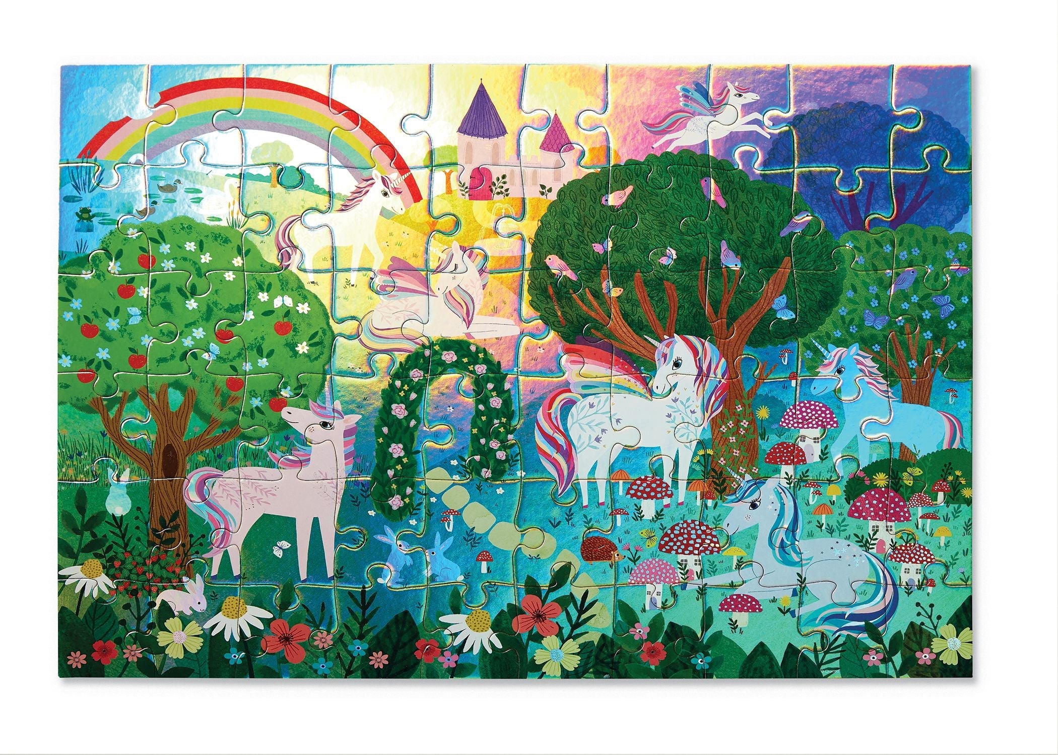 CROCODILE CREEK - FOIL PUZZLE 60 PC | SPARKLING UNICORN