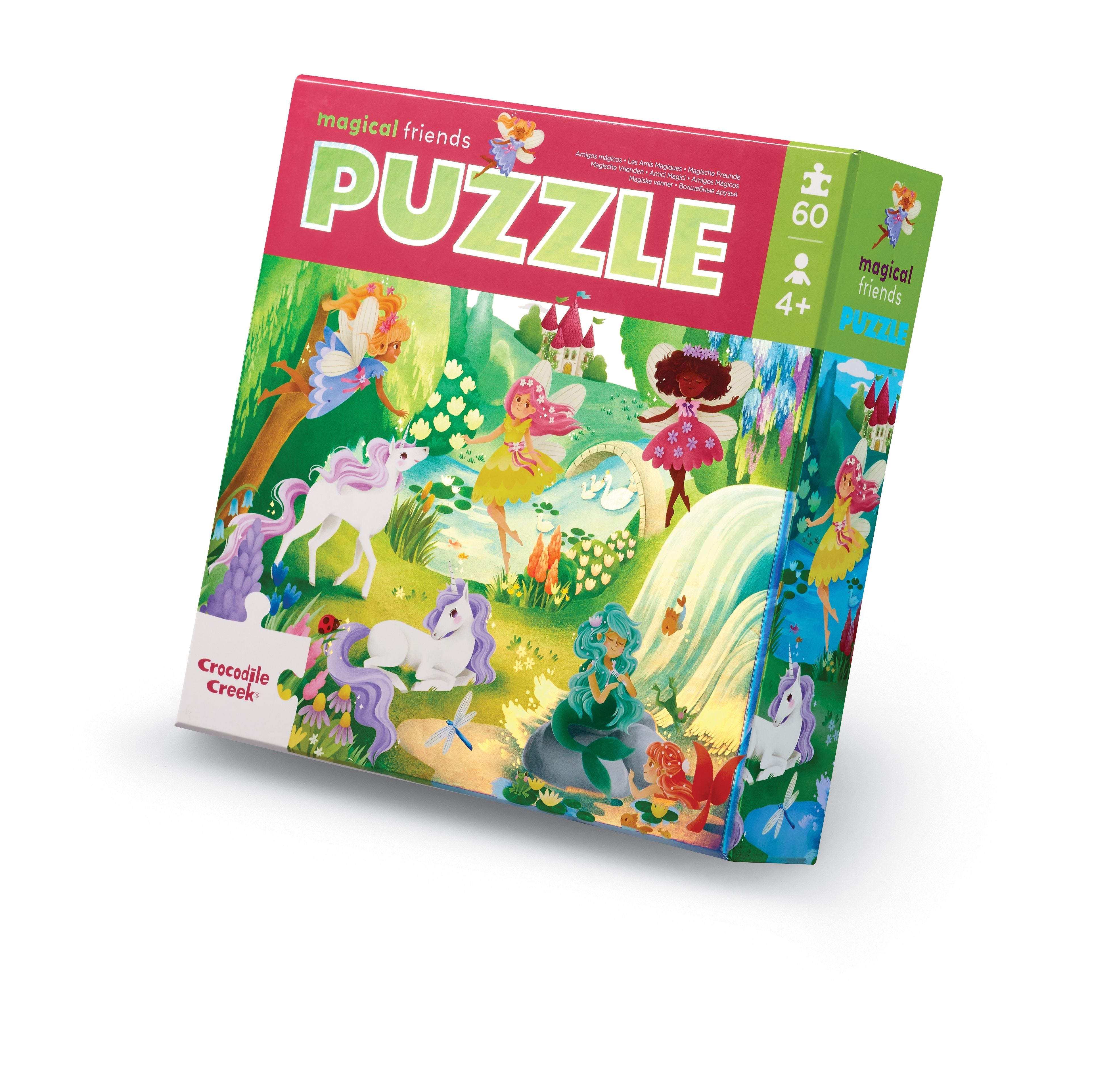 CROCODILE CREEK - FOIL PUZZLE 60 PC | MAGICAL FRIENDS