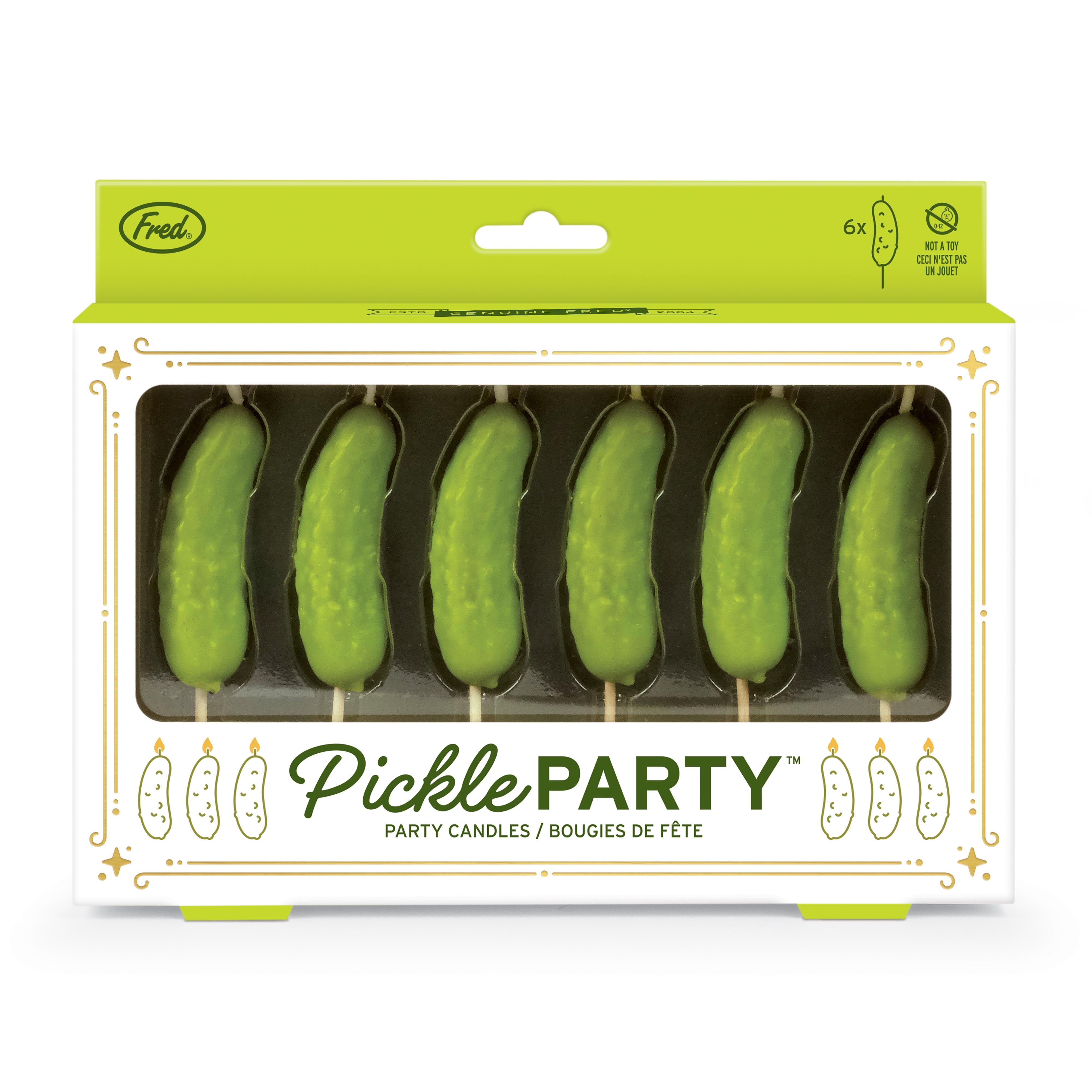 FRED - PICKLE PARTY BIRTHDAY CANDLES | SET OF 6